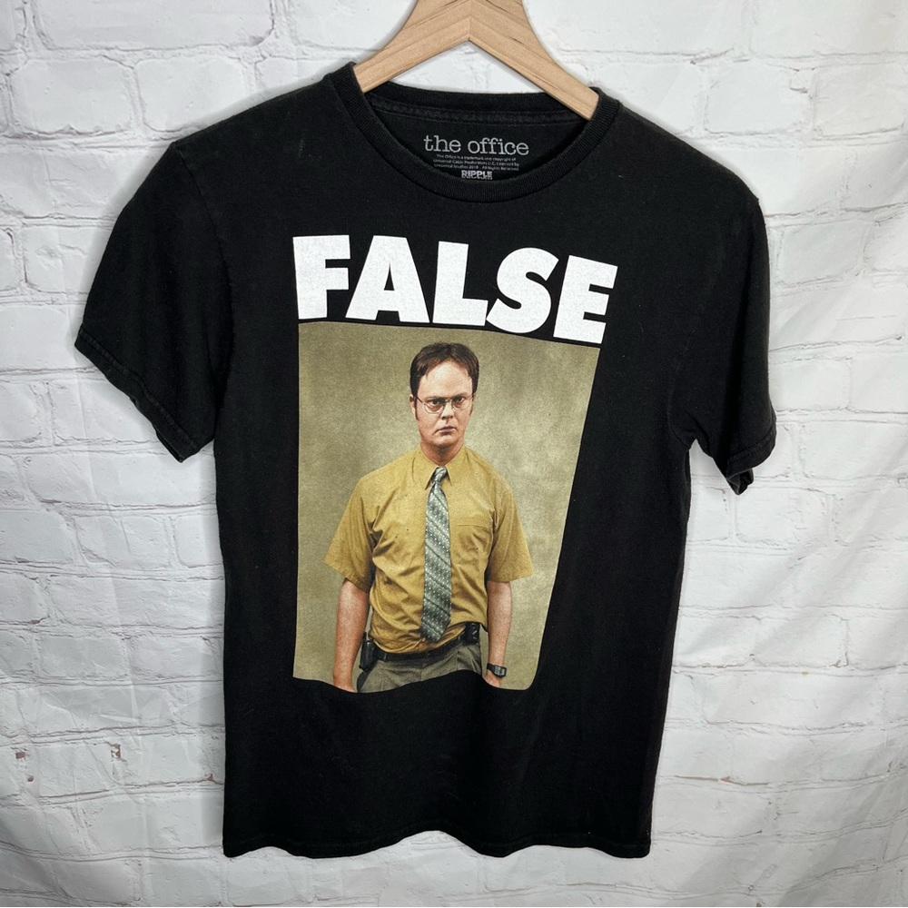Ripple Junction Dwight Schrute FALSE Office Graphic T-Shirt Size Small